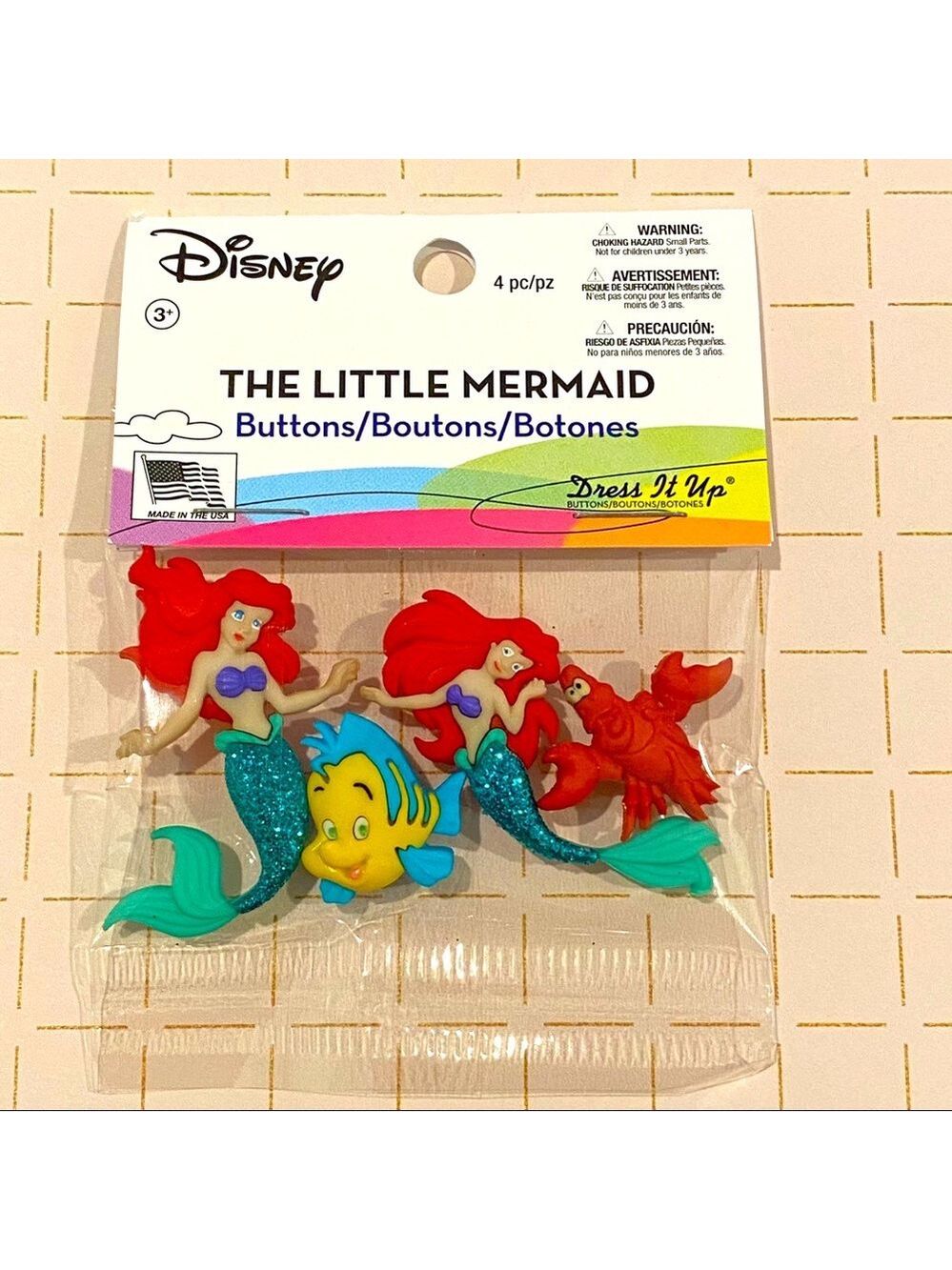 2 for $30 The Little Mermaid Buttons
